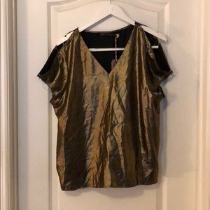 Gold Lamé Box Style Top